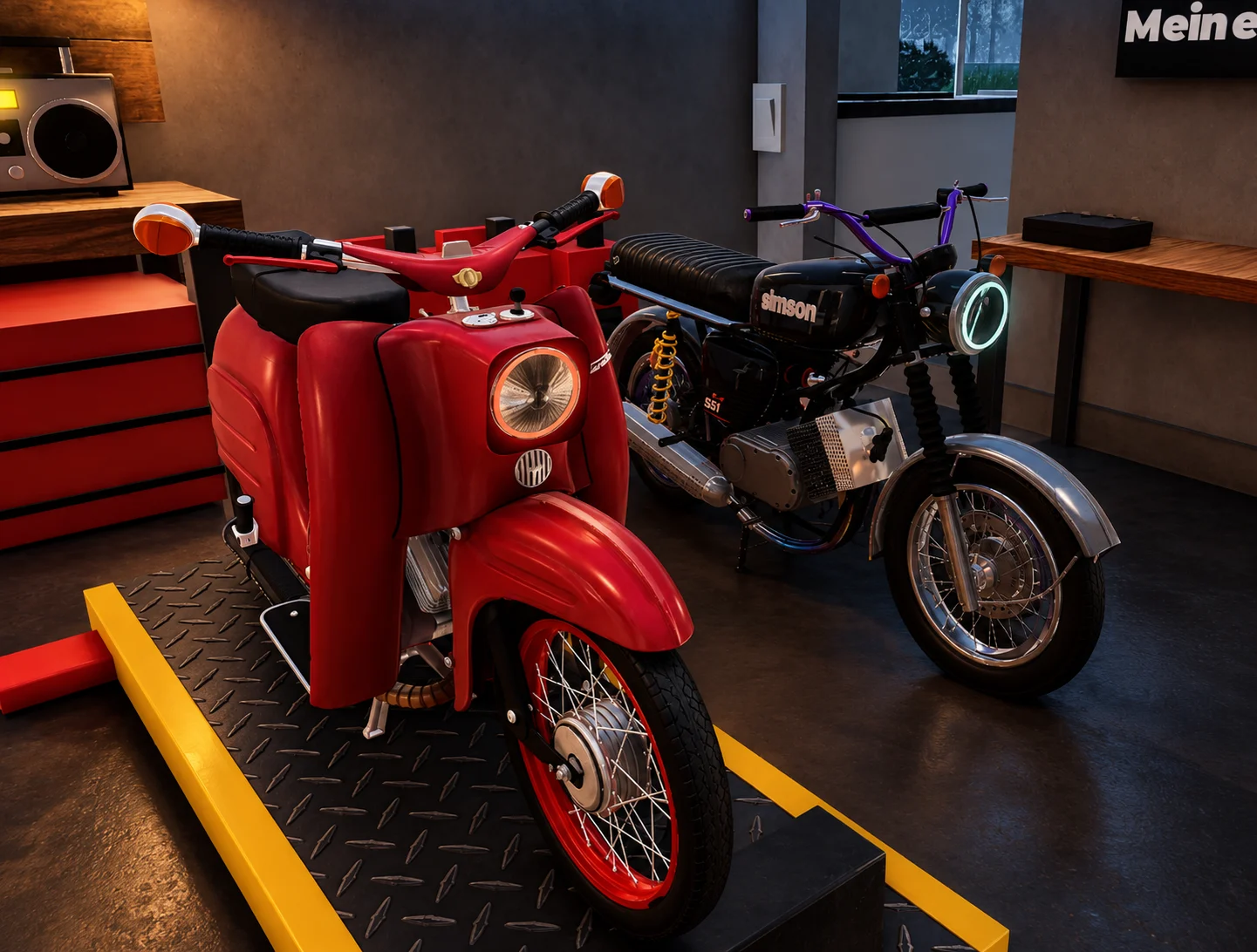 Zwei Mopeds, eine Garage und viele Ideen.